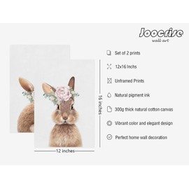 Nursery Rabbit Art small unframed