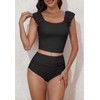 Eomenie Tankini Swimsuits for Women Ruched Tummy Control Bathing Suit