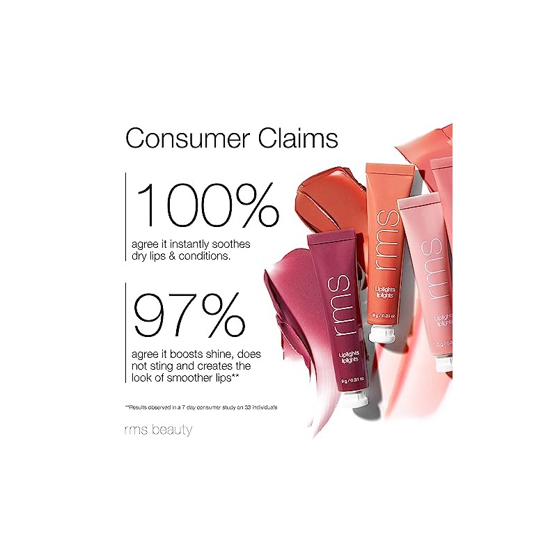 RMS Beauty Liplights Cream Lip Gloss - Bisou for Women