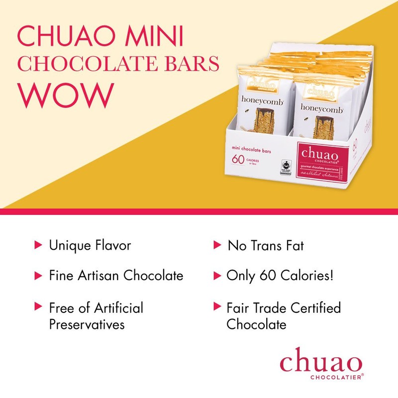 Chuao Chocolatier Honeycomb Dark Chocolate Mini Bars | Gourmet Honey