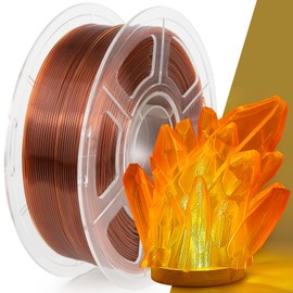 IEMAI Clear PLA Filament 1.75mm, Transparent Brown 3D Printer Filament, Support High Speed Printing 30-600mm/s, High Transparency, 1kg Spool for Most FDM 3D Printer