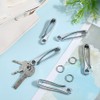 SUNNYCLUE 6Pcs Keychain Fish Hook Key U Hook Antique Silver