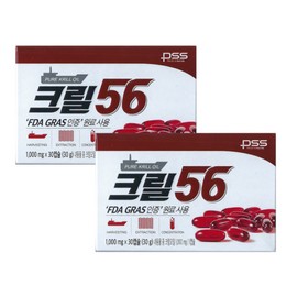 Pulseus 크릴56 크릴오일 1000mg x 30캡슐 x 2개 / 써클 Krill56 Krill Oil 1000mg x 30 Capsules x 2 packs / Circle