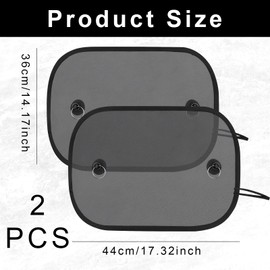 Car Window Shades for Baby - Universal Car Sun Shade for Children, UV Protection Sun Visor, 44 x 36 cm, Set of 2-2