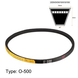 sourcing map O-500 Rubber Machine Transmission Drive Belt 500mm Inner Girth 10mm Width 6mm Height