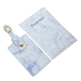 GRIRIW 1 Set Fashionable Passport Cover with Luggage Tag Pendant Wear Resistant Travel Wallet for Easy Document Storage and Protection for Suitcases and Handbags