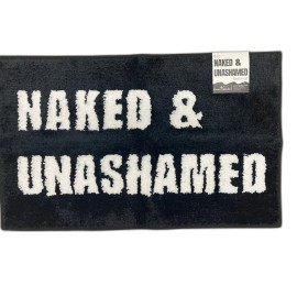 Revive Wonder LOT 2 New Black & White Bath Mat Rugs Naked & Unashamed Bathmat Plush 31"x20"