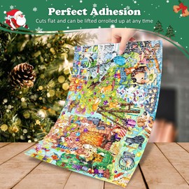 Jigsaw Advent Calendar 2024 Christmas, Animal Puzzle Advent Calendar Gifts for Adults and Kids, 24 Boxes 1008 Pcs Jigsaw Puzzles for Countdown to Christmas Home Decoration