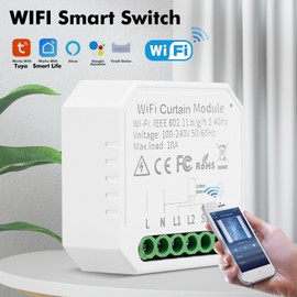 DewinLVD Smart WiFi Switch, Smart Module Light Switch, WiFi Roller Shutter Switch, Smart Relay Switch, App Control for Blinds Window Curtains, Compatible with Tuya App, Google Home, Alexa, 240 V, 10 A