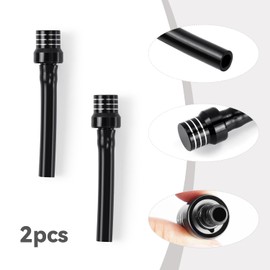 2 PCS CNC One Way Breather Hose Gas Fuel Tank Cap with Breather Valve for Motorcycle Dirt Pit Quad Bike Motocross (Black, Black Hose)