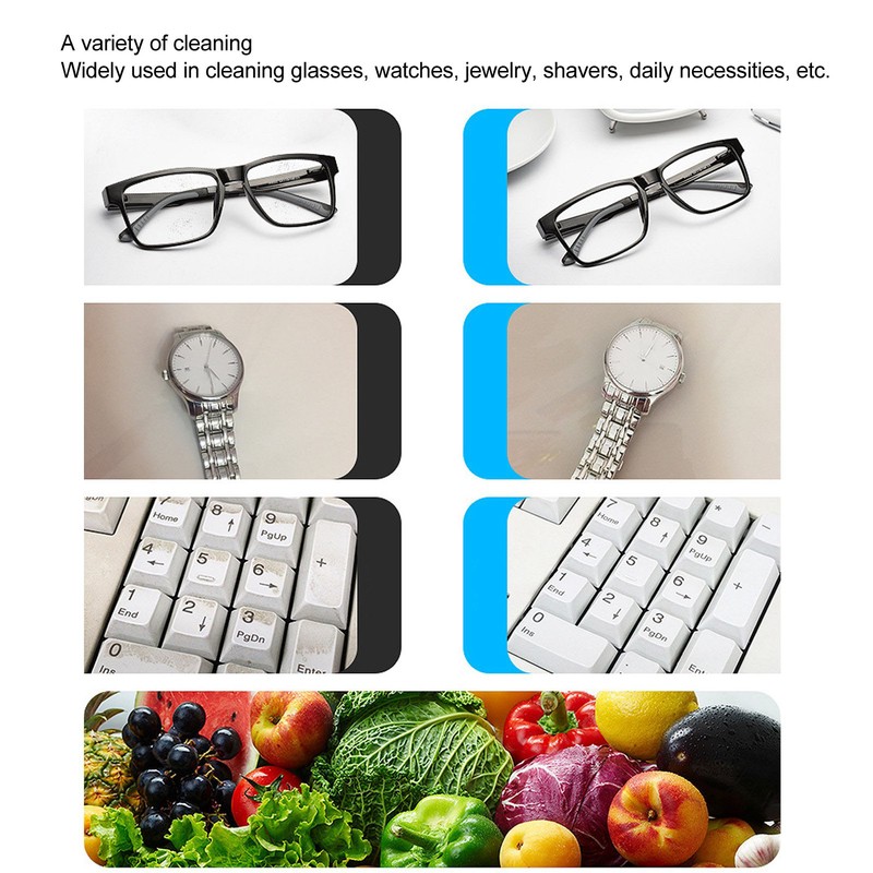 Portable Cleaner Household Mini Immersible Cleaning Machine for Jewelry Fruit