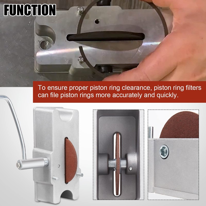 TEMSONE Piston Ring Cutting Wheel Filing Tool, Piston Ring Grinder,