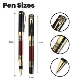 MIRACLE PRINTS Luxury Wooden Ballpoint Pen – Refillable Black Ink, Elegant Executive Writing Pen, Perfect Corporate Gift for Professionals, Teachers & Women