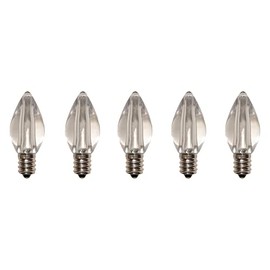 EZLS C7 Warm White Transparent SMD LED Bulbs - 5 Pack Smooth Lens Warm White Transparent C7 Replacement Bulbs