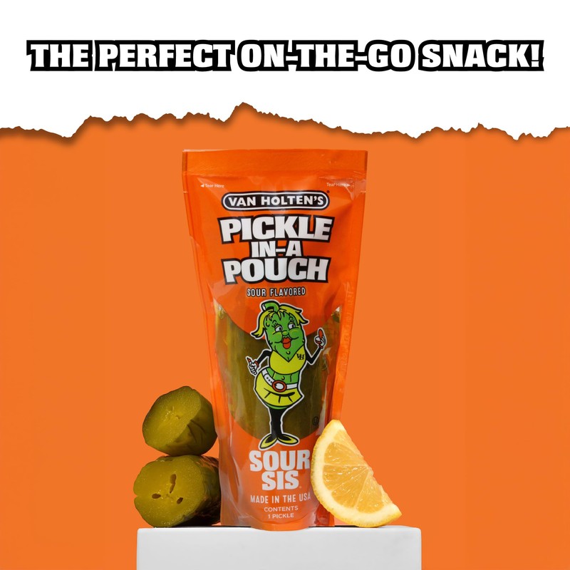 Van Holten's Pickles - Sour Sis Pickle-In-A-Pouch - 12 Pack