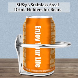9Tong Ring Stainless Drink Holder Marine Yacht Steel Cup Holders Boat Universal Hardware Drink Holder Deck