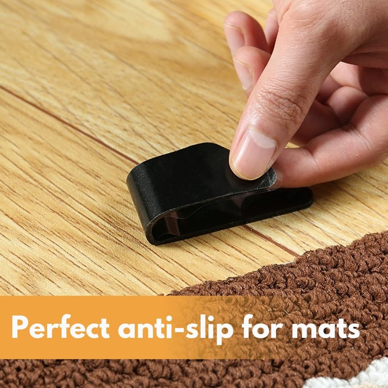 12 Pieces Anti-Slip Rug Grippers|Carpet Gripper|Carpet Tape|Rug Underlay|H HOME-MART Double