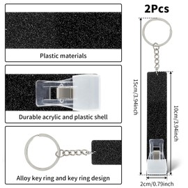 2 Pcs Card Grabber for Long Nails, Credit Card Puller Keychain Debit Bank Card Grabber with Eye-Catching Color Acrylic Debit ATM Card Clip for Women Girls