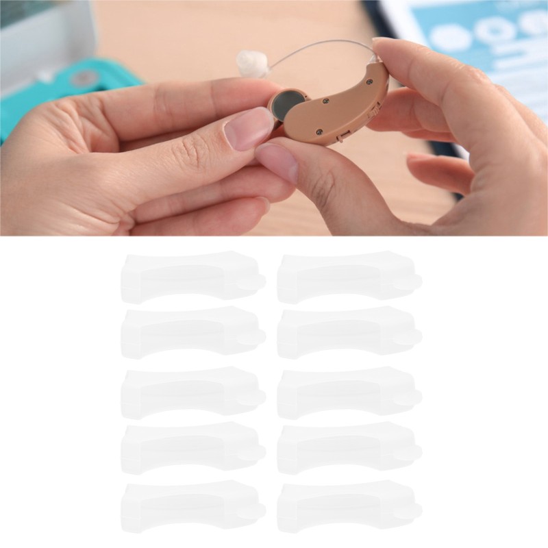 Hearing Aids Protective Cover Stretchable Silicone Hearing Amplifier Dust Protector