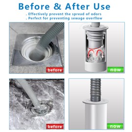 Washing Machine Drain Hose Seal, Drain Pipe Silicone Seal, Odorless Drain Pipe Plug, Bathroom Drain Pipe, Washbasin, Sink Drain Pipe (L(65-70mm)))