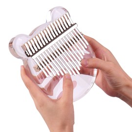 17-Key  Piano Transparent Acrylic Material with Carry Bag Musical Note Stickers Tuning Hammer Cleaning Cloth Musical Gift