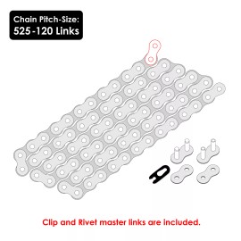 Caltric Green Drive Chain for Bike | Motorcycle Quad 520-Pitch 120-Links O-Ring