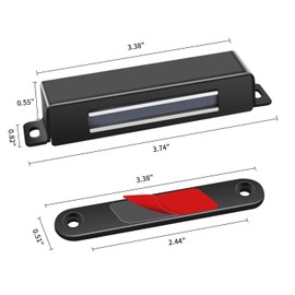 Blifula Cabinet Magnetic Catch 8 Pack Black Cabinet Door Magnetic Catch with Screws Drawer Magnet Latch Magnetic Closures, for Sliding Door Closure Kitchen Closet Closer