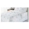 Home Classics White Embroidery Quilted Standard Sham Blue Starfish 100%
