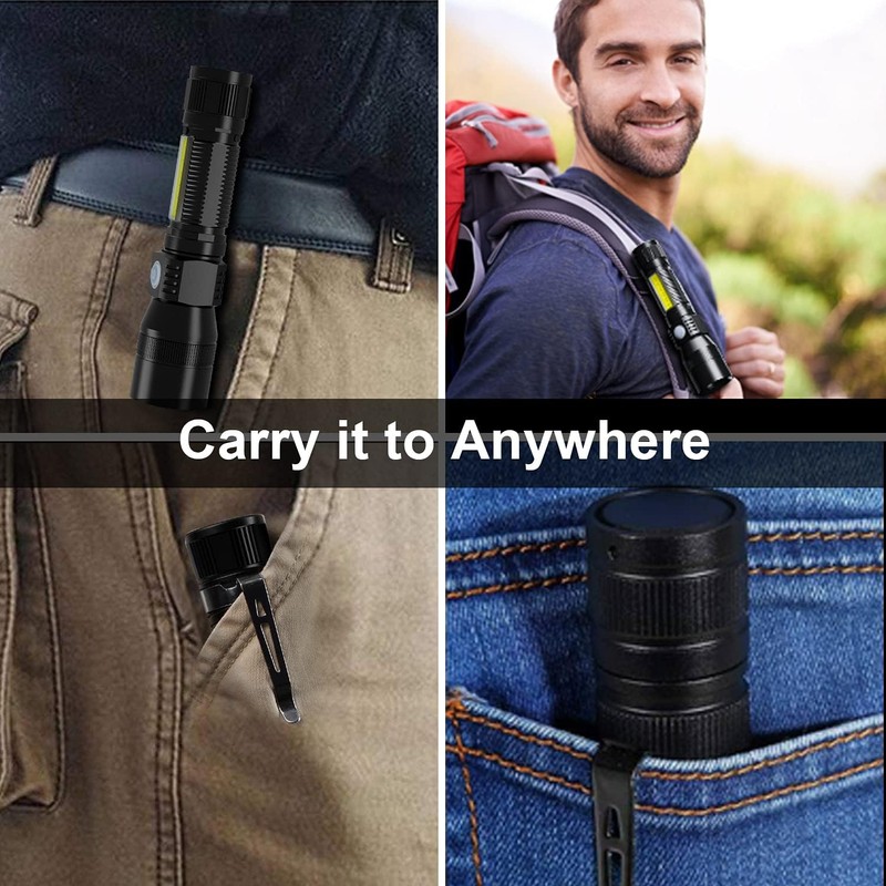 iToncs Blacklight flashlights, 3 in-1 Rechargeable Flashlights, UV Light Magnetic