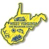 West Virginia Small State Magnet by Classic Magnets, 2.6" x