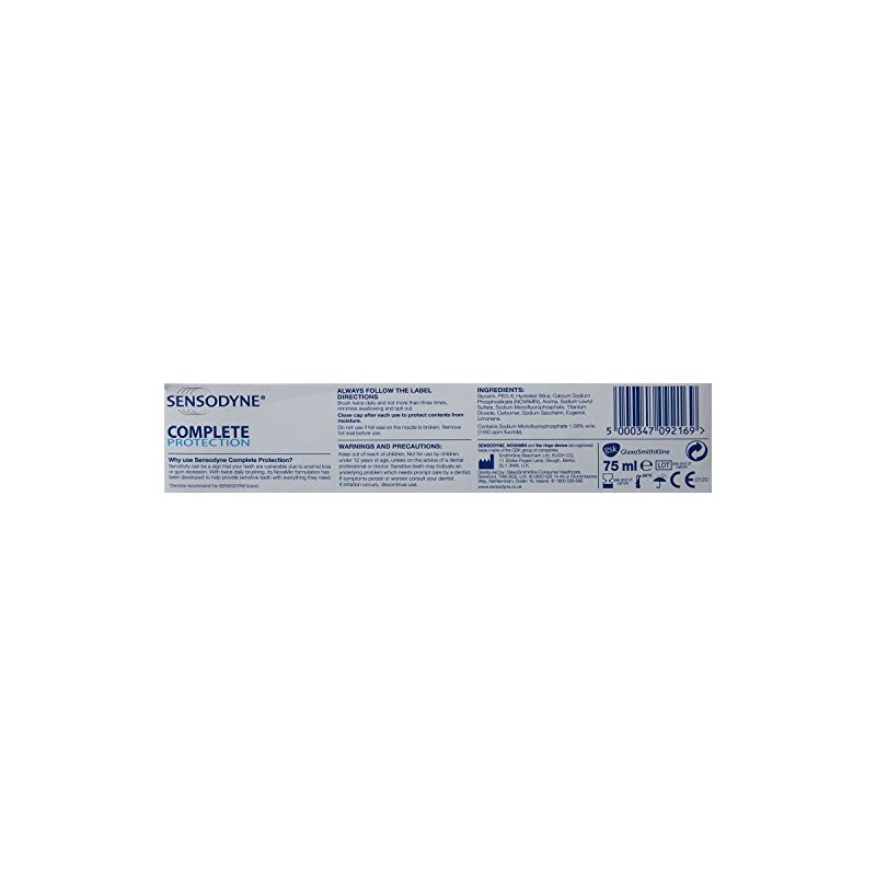 Sensodyne Complete Protection Toothpaste 75ml (Pack 6)