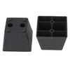RDEXP Black Plastic Trapezoid Sofa Couch Furniture Legs Feet Pack