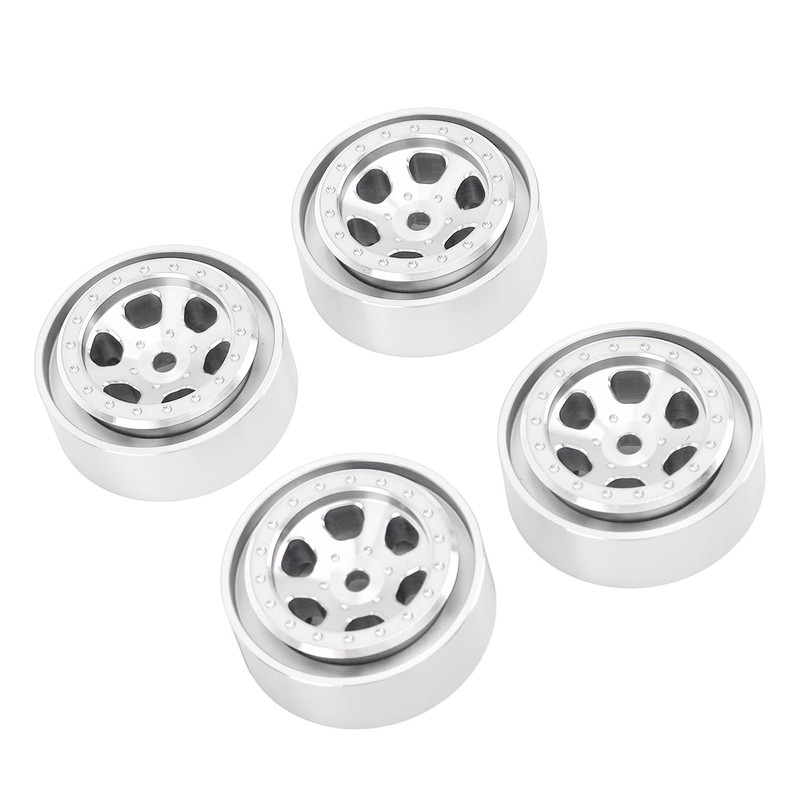 4pcs 1.3 Inches Wheels Rim Aluminum Alloy 6 Holes Wheel