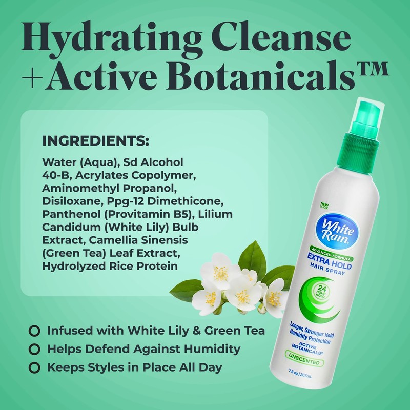 White Rain Hairspray Extra Hold Unscented, 7 oz (Pack of