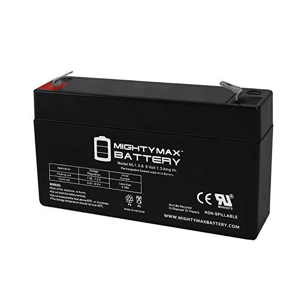 Mighty Max Battery 6V 1.3AH GE 600-1054-95R Simon XT Replacement Battery Brand Product