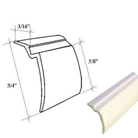 STB Glazing Vinyl, Snap-in, White, 72" Section | Made in The USA