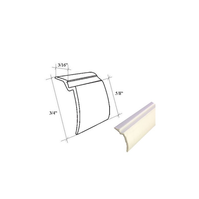 STB Glazing Vinyl, Snap-in, White, 72" Section | Made in