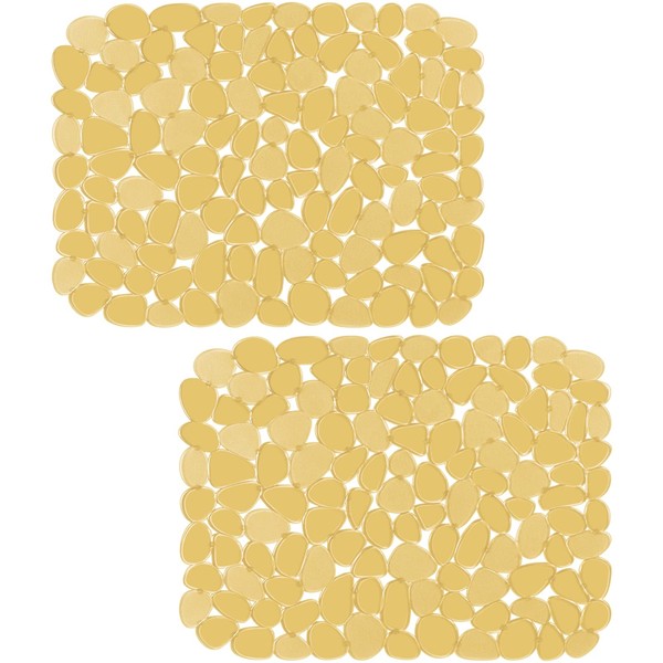 Bligli Pebble Sink Mat for Stainless Steel/Ceramic Sinks, 2 Pack
