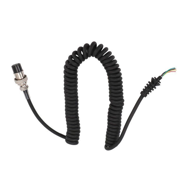 8Pin Speaker Mic Cable Radio Hand Microphone Coiled Cord Replacement