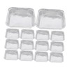 NOLITOY 30pcs Aluminum Foil Baking Trays Square Disposable Loaf Pans