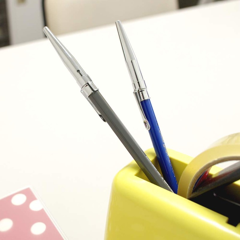 TOHKIN EC-SOT82(S) Pencil Cap with Clip, Silver, 3 Pieces, Brass,