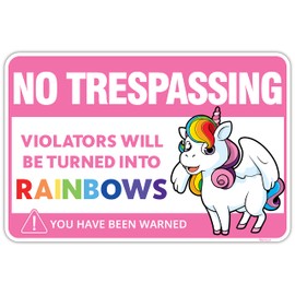 Venicor Unicorn Sign - 8 x 12 Inches - Aluminum - Unicorns Gifts for Girls - Unicorn Room Decor - Unicorn Pictures Wall Decor - Unicorn Stuff Poster