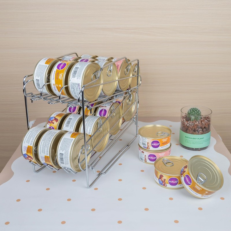 WIWIWISAM cat food can storage wet cat food can rack