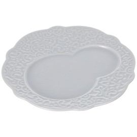 Alessi "Dressed" Breakfast Plates in Porcelain with Relief Decoration (Set of 4), White