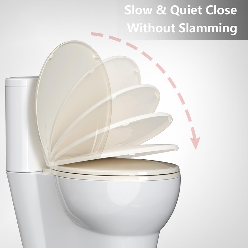 Toilet Seat Round,Toilet Seat with Quick-Release And Quick-Attach, Plastic Toilet