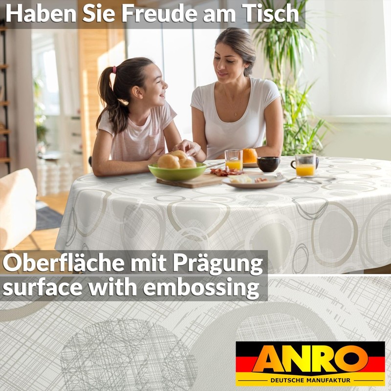 Anro Washable Oilcloth, Wax Tablecloth