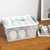 Xyskin 14 Quart Clear Latching Box with Handles, Plastic Storage