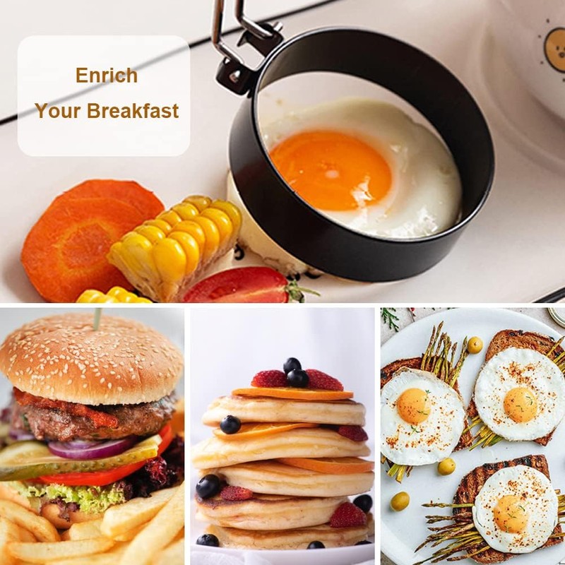 Yubng 3 inch Stainless Steel Egg Rings for Egg Mcmuffins,