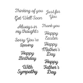 Sentiment Happy Easter Día de la Madre Día del Padre Feliz Cumpleaños Solo para ti con simpatía sellos transparentes para tarjetas, decoración de sellos transparentes y álbumes de recortes