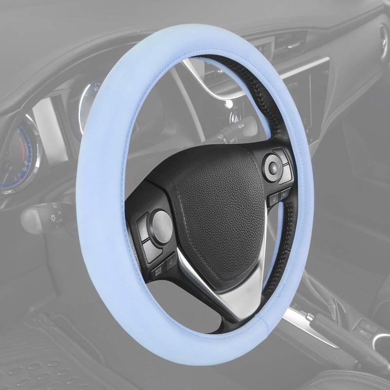Carbella Ultra Soft Blue Steering Wheel Cover, Car Accessories for